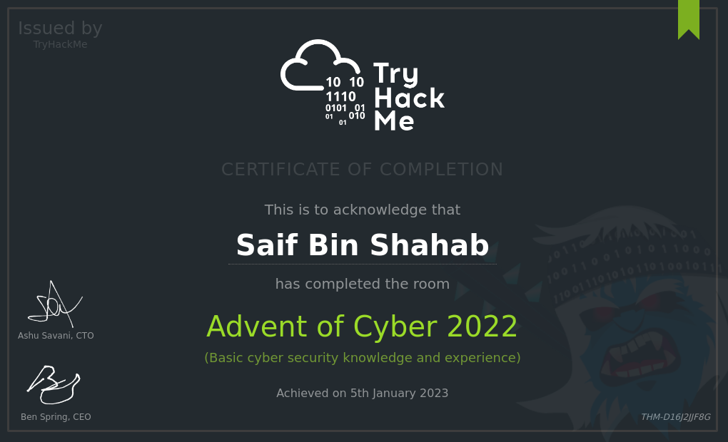 Advent of Cyber